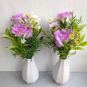 g-1 仏花*お供え花(一対二束) パステルカラーのかわいい花束