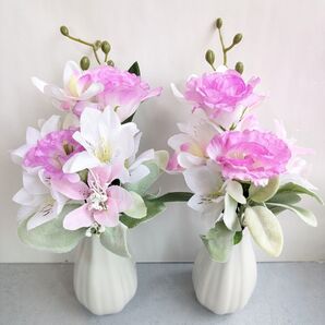 g-5 仏花*お供え花(一対二束) sweetピンクかわいい花束