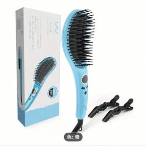 セラミックイオンヘアストレートナーブラシー14温度設定(100-230°C)自動シャットオフ、防熱デザイン・多機能プロ仕様ケア