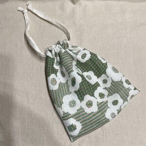 お出掛け用巾着 ミナペルホネン ハンドメイド flower dance