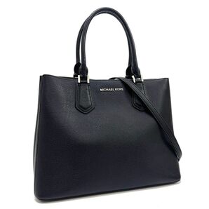 マイケルコース 2way トートバッグ ショルダーバッグ 肩掛け 斜め掛け鞄 ブラック 黒 レザー 本革 MICHAEL KORS