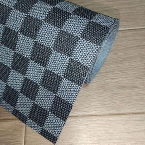 k-3-5◆格子柄・市松柄・合皮・グレーBK・バッグ/ポーチ/AC等に