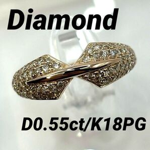 127.ダイヤモンド K18PG リング