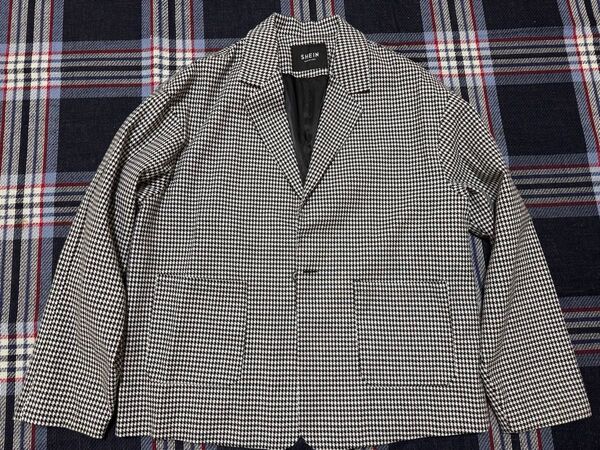 SHEIN 千鳥格子柄テーラードジャケット