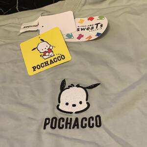  new goods * free shipping #....* Sanrio collaboration #POCHACCO Pochacco big Silhouette T-shirt 4L#Sanrio large size the back side back print 