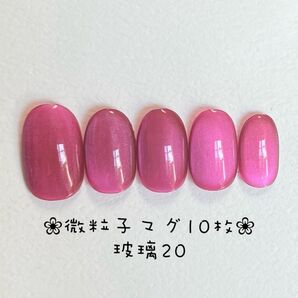 【即購入ok・チップ変更可能・2点以上割引有】マグネットネイルチップ ショートオーバル ニュアンス ハンドメイド 玻璃20