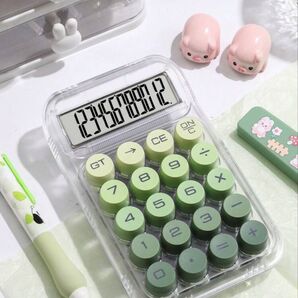 クリア電卓 かわいい 計算機 文房具 事務用品