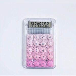 クリア電卓 ピンク かわいい 文房具 事務用品