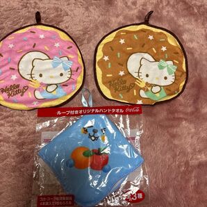 ループタオル キティちゃん クー Qoo コカコーラ ミニタオル ハンドタオル タオル タオルハンカチ