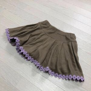 アナスイミニ ANNA SUI mini キッズ 女の子 フレアスカート インナーパンツ付き サイズ140 美品