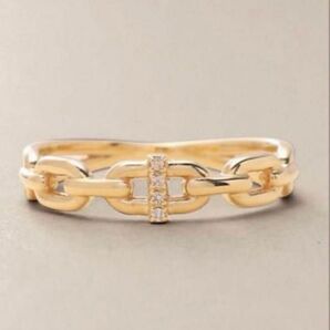 ◆COCOSHNIK◆K10 チェーンリング ダイヤモンド #14 最終価格です!