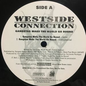 WESTSIDE CONNECTION / GANGSTAS MAKE THE WORLD GO ROUND / PROMO / 12 レコード