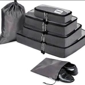 トラベルポーチ 6点セット 旅行 収納ポーチ 大容量 防水 衣類 収納 スポーツ 部活 アウトドア