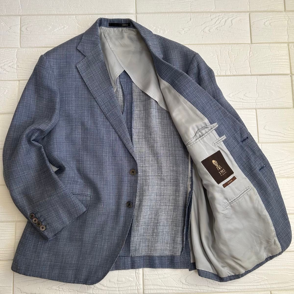 1992 ゴタイリク 五大陸 OXFORD テラード ジャケット デルフィノ ウール リネン シルク 毛 麻 絹 三者混 