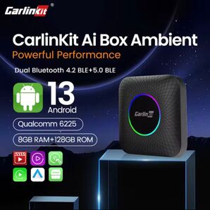 【日本版・技適対応】CarlinKit Tbox Ambient Android13 Ai Box 8GB+128GB