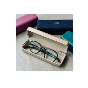 jins ジンズ メガネケース ハードケース 2個セット ホワイト ゴールド
