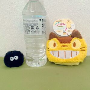 新品2個セット となりのトトロ ふわふわ♪マイクロループタオル ネコバス小トトロ まっくろくろすけ「ネコバスフェイス」