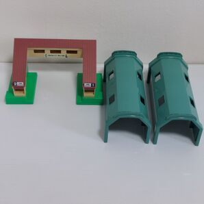 プラレール 情景パーツ 高架トンネル ×2、こせんきょう
