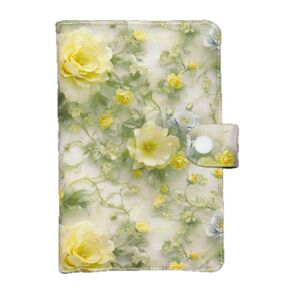 お薬手帳ケース『薔薇イエロー』ハンドメイド