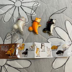 拒否犬ストラップ3*立ち拒否犬3色セット