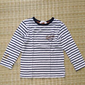 0円★エイチアンドエム 長袖Tシャツ ボーダー 120