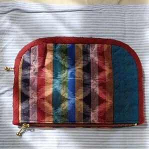 パッチワークポーチ 久留米絣 ハンドメイド