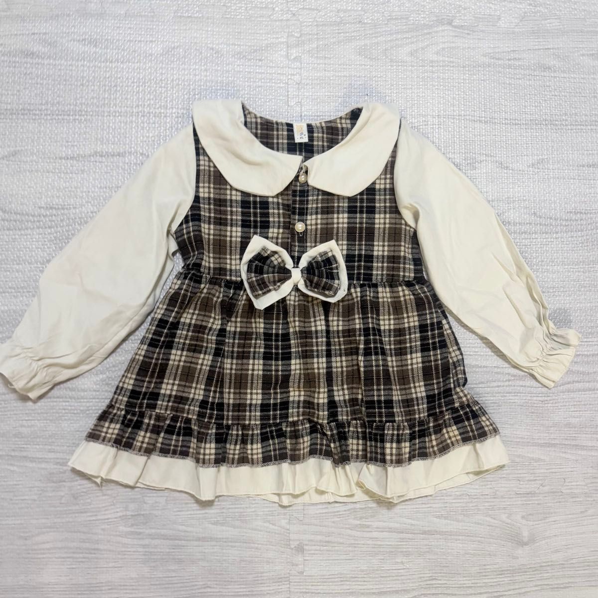 チェック柄ワンピース 90cm