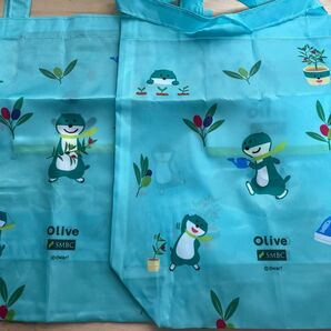 SMBC Olive エコバッグ ノベルティ 折りたたみ グリーン 未使用2枚 ミドすけ 三井住友銀行 訳あり
