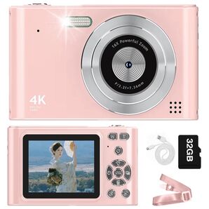 新品 デジタルカメラ デジカメ 4800万画素 トイカメラ キッズカメラ 1080P動画撮影 16倍 32Gカード付属 (ピンク