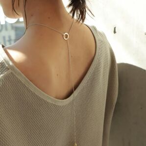 Chaosカオス【AFTER SHAVE CLUB/アフターシェイブクラブ】ラリエット チェーンネックレス シルバー×真鍮