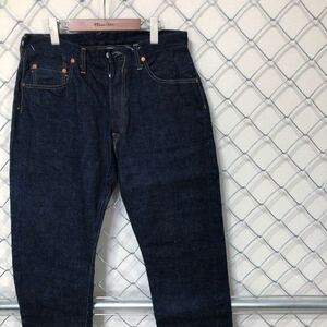  первоклассный шероховатость предмет DENIME Denime первый период 501XX модель Denim брюки джинсы 34 темно синий 