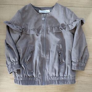 フリル ブルゾン ウィンドブレーカー アウター ジャケット ママラク 秋服 韓国