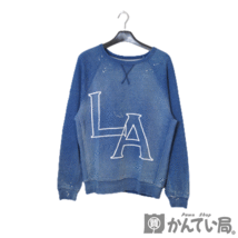 TALLEY × RONHARMAN【タリー × ロンハーマン】スウェット ジョガー パンツ セットアップインディゴ LAロゴ 表記サイズ：M【USED-A】_画像2