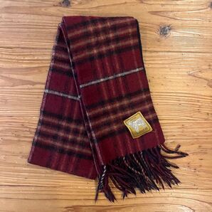 AURORA オーロラ CASHMERE カシミヤ マフラー チェック柄 赤 チェックマフラー ストール 赤系