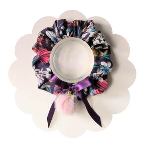 221* リバティシュシュ ヘアアクセサリー ヘアゴム ハンドメイド ダークパープル