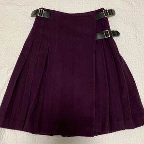 Drawer ドゥロワー 巻きスカート ベルト付 ウール100% 38