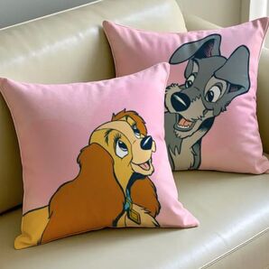 【限定SALE!11月5日まで2,380→2,000円】新品未使用 クッションカバー わんわん物語 2点セット ディズニー