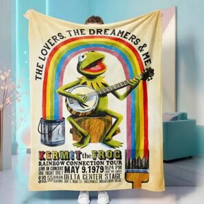 【限定SALE!11月5日まで2,480→2,180円】新品未使用 ふわふわブランケット カーミット かえる マペットショー