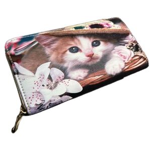 金運 招き猫 ラウンドファスナー長財布 芦屋ダイヤモンド サフィアーノ加工 ねこ ネコ かわいい 長財布