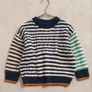 定価2500円以上 新品未使用 現在未製造 レア ネイビー ボーダー 90サイズ 90センチ ブリーズ ブランド BREEZE