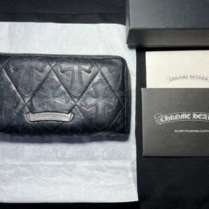 (正規店購入)(本物) CHROME HEARTS クロムハーツ キルテッドクロス ウォレット 財布