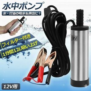【セール中!】DC12V ステンレス製 多用途水中ポンプ(ON/OFFスイッチ付き)