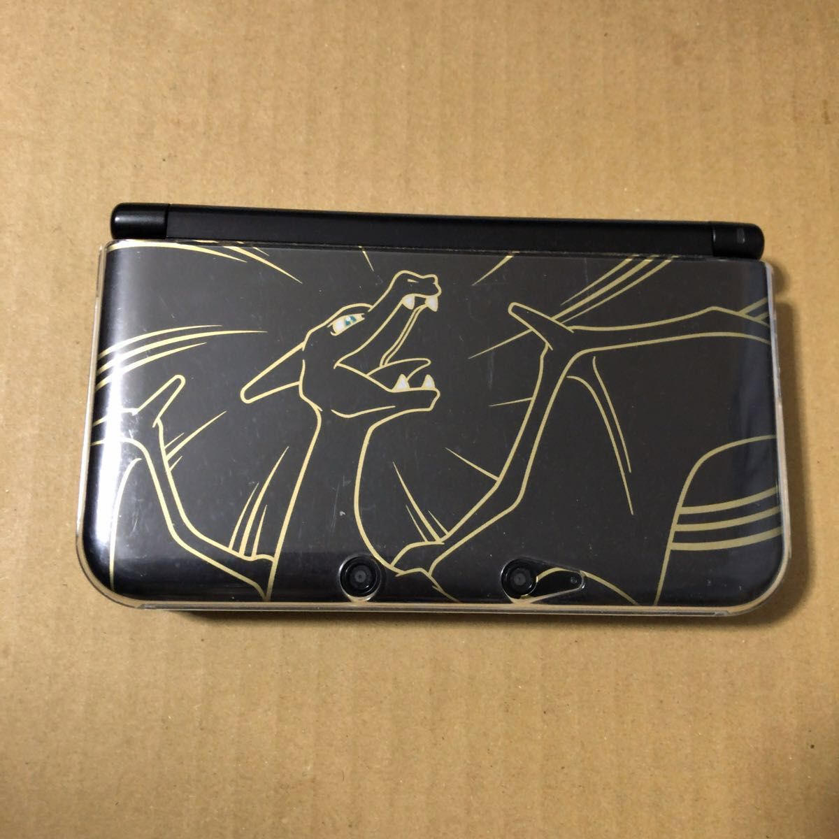 ニンテンドー3DS LL 本体 ポケモン 限定デザイン リザードン 透明カバー ケース付き