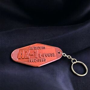 Autozam AZ-1 3Dモーテルキーホルダー メタルレッド