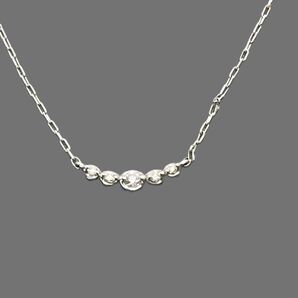 4℃ ネックレス K10 ダイヤモンド ホワイトゴールド レディース