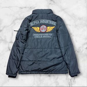 ALPHA INDUSTRIES アルファインダストリーズ フライトジャケット ワッペン 刺繍 2WAY フード ブルゾン