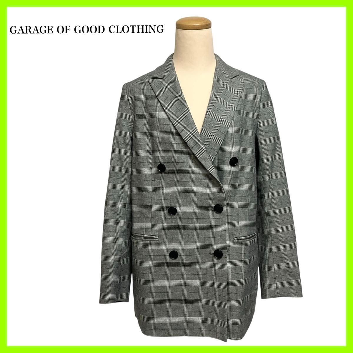 GARAGE OF GOOD CLOTHING ジャケット　ダブル　チェック柄　レディース テーラードジャケット 長袖