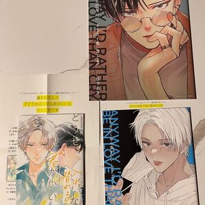 3点セット! どうせ泣くなら恋がいい 全プレ 日下あき 応募者全員プレゼント イラスト集 リバーシブルファンブック スピンオフ本