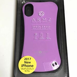 匿名送料込み iPhoneX用 スタイリッシュなデザイン お洒落 カバー ケース パープル 紫 ピンク寄り ARMZ Air-j 未使用品 iPhone10/FV9