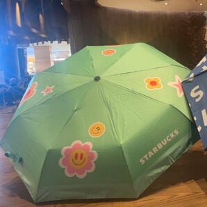 タイ限定 スタバ STARBUCKS 折りたたみ傘 ミントグリーン